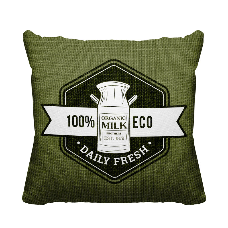 Coussin intérieur / extérieur Macdonald Farm House, L 15 po x H 15 po, Vert