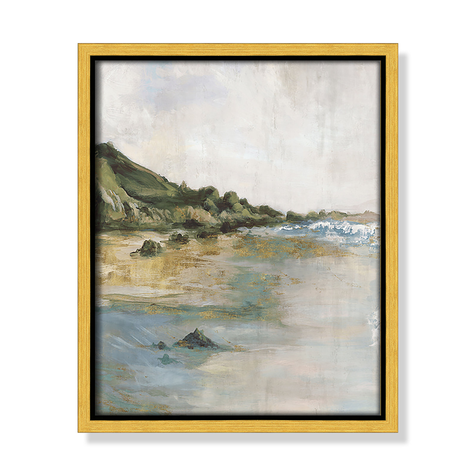 Cordoba "Tide's Edge" Print, 11.5" H x 9.5" W, Gold