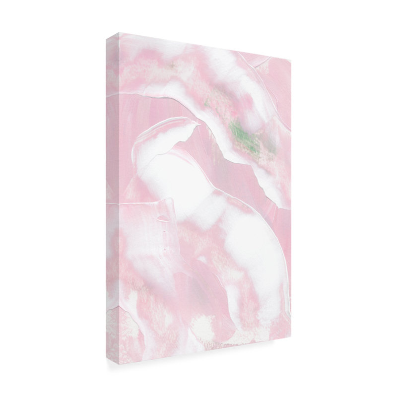 Rose moderne et contemporain sur toile, H 19 po x l 12 po x P 2 po