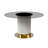 Murtis Round Glass Top Metal Base Dining Table-164901048-160951855