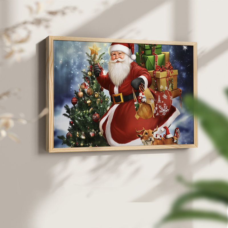 Chirstmas Art-XIX - Reproduction encadrée - Restickable, Naturel, H 16 po x l 20 po
