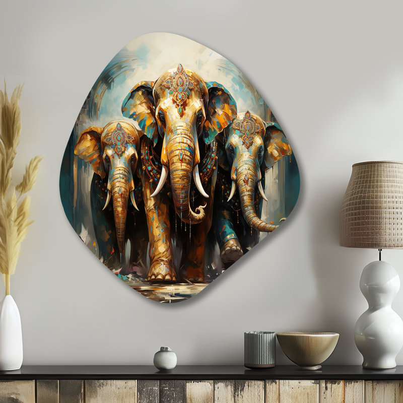 Tomika - Art asiatique en forme de nébuleuse, art mural en métal asymétrique, H 35 po x l 31 po