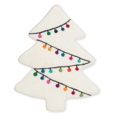 Tree With Christmas Lights Trivet