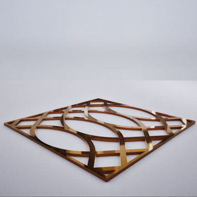 Panneaux muraux décoratifs en acrylique Montrose, très petit, l 7 3/8 po x H 7 3/8 po x T 1/8 po, miroir bronze