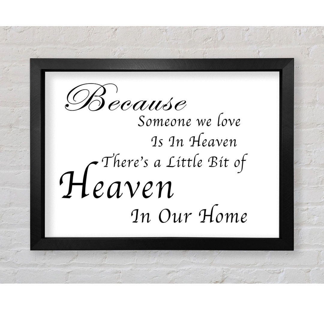 Family Quote Because Someone We Love 2 Lilac Framed Print Wall Art