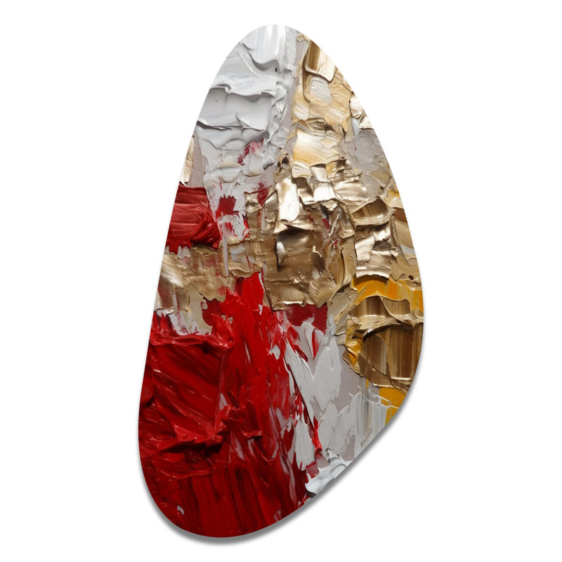 Althea - Abstract Fall Shape Art asymétrique en métal, H 31 po x l 17 po