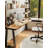 Solid Wood L-shaped Desk with Pegboard-1800502956