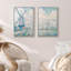 «Vintage Windmill & Coastal Scene Prints Impressionistic Nature Wilderness Illustration Decor», 2 pièces sur toile-98249543-98249547