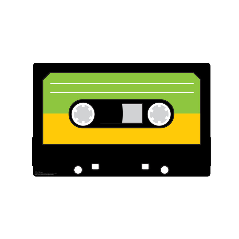 Retro Cassette Tape Cardboard Cutout 27 x 42 Inches