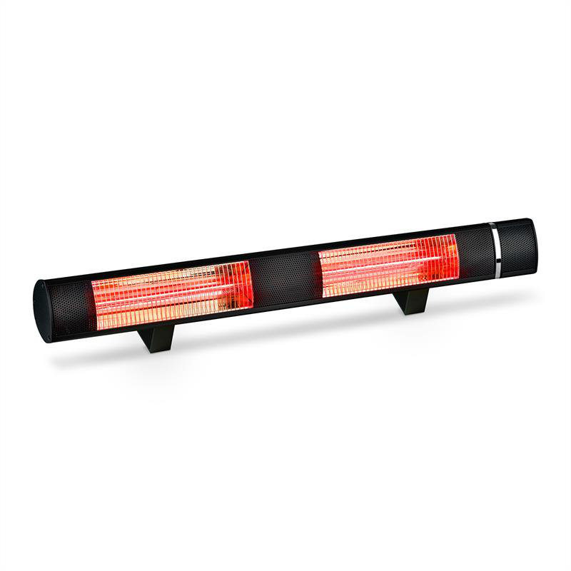 Gold Bar Electric Ceiling Mounted Patio Heater, Black