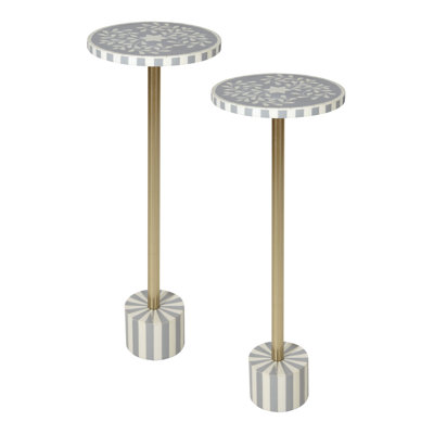 Minavere Grey and White Accent Table