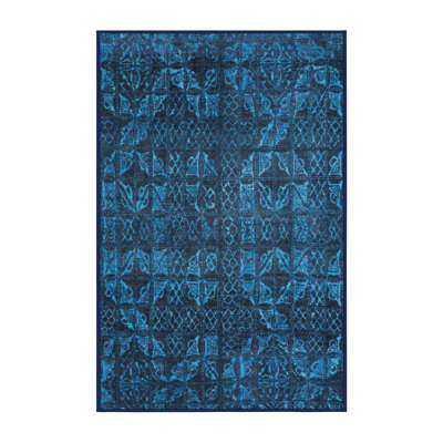 Tapis décoratif multicolore à motif abstrait