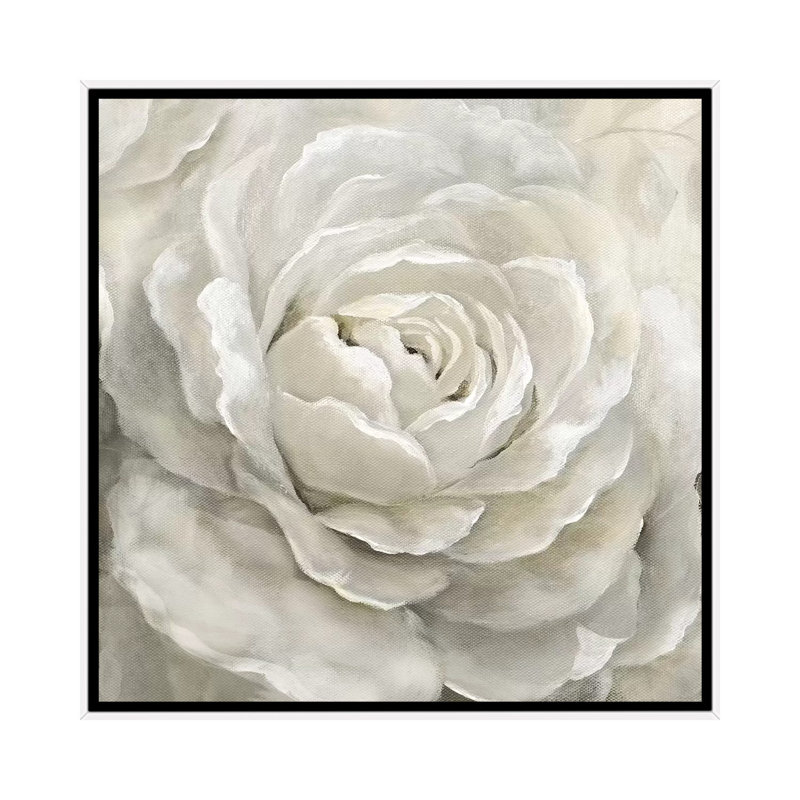 «Petal Perfect» par Nan - reproduction d'art sur toile tendue, Cadre blanc, H 12 po x l 12 po x P 1,5 po