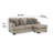 Ead Sectional Sofa Chaise, 4 Pillows, Polyester-111119556-111119557