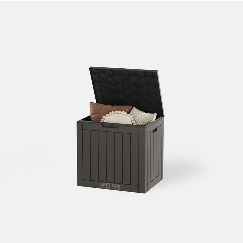 East Oak 31 Gallon Gray Lockable Resin Deck Box