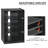 5-Tier Media Stand Cabinet With 3-Level Adjustable Shelves, Tempered Glass Doors, And Cable Management