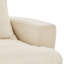 Méridienne double pivotante 360 ° en velours côtelé beige avec 3 coussins de soutien pour le confort du bureau, 57,5 po au total