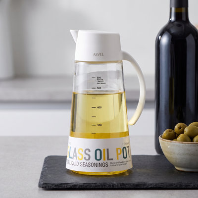  Asvel 22oz Glass Auto-Flip Olive Oil & Vinegar Cruet