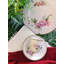 Rabia 45-piece Porcelain Dinnerware Set, embossed floral (service for 8)
