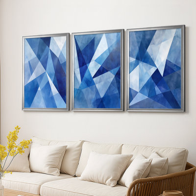 ABSTRACT Series Lxxxv - Toile tendue sur mesure avec châssis, 3 pièces