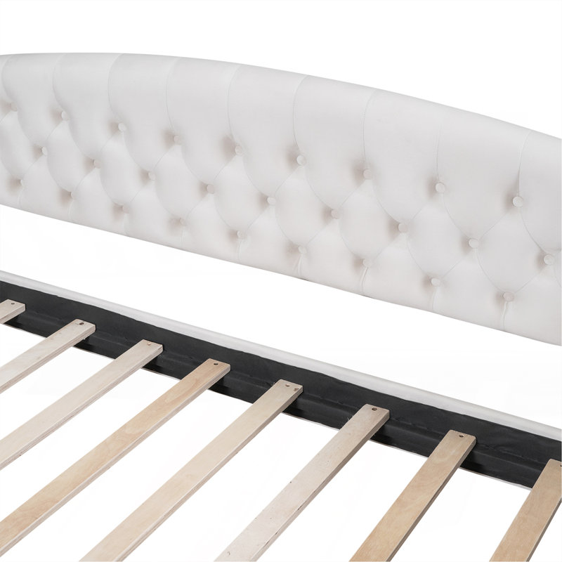 Modern Luxury Tufted Button Daybed, Full, White, Full