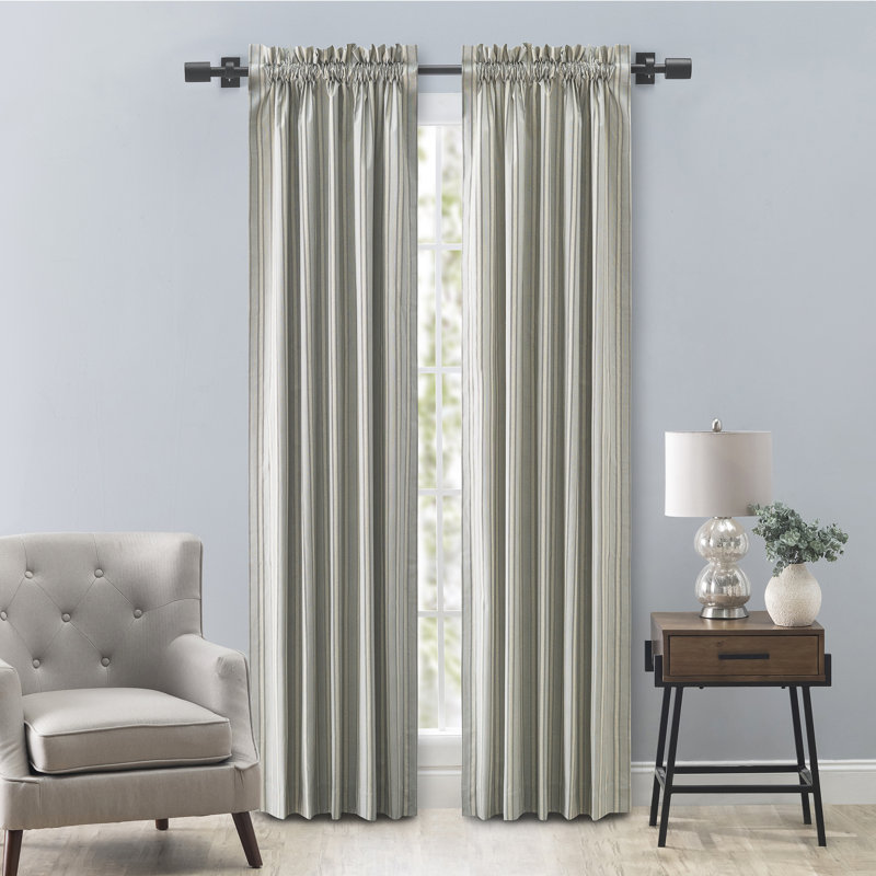 Leilarose Cotton Blend Room Darkening Curtain Pair, 41" W x 84" L