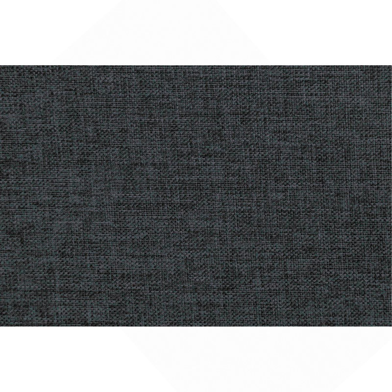 Canapé rembourré en polyfibre noir pour salon avec pieds en bois massif