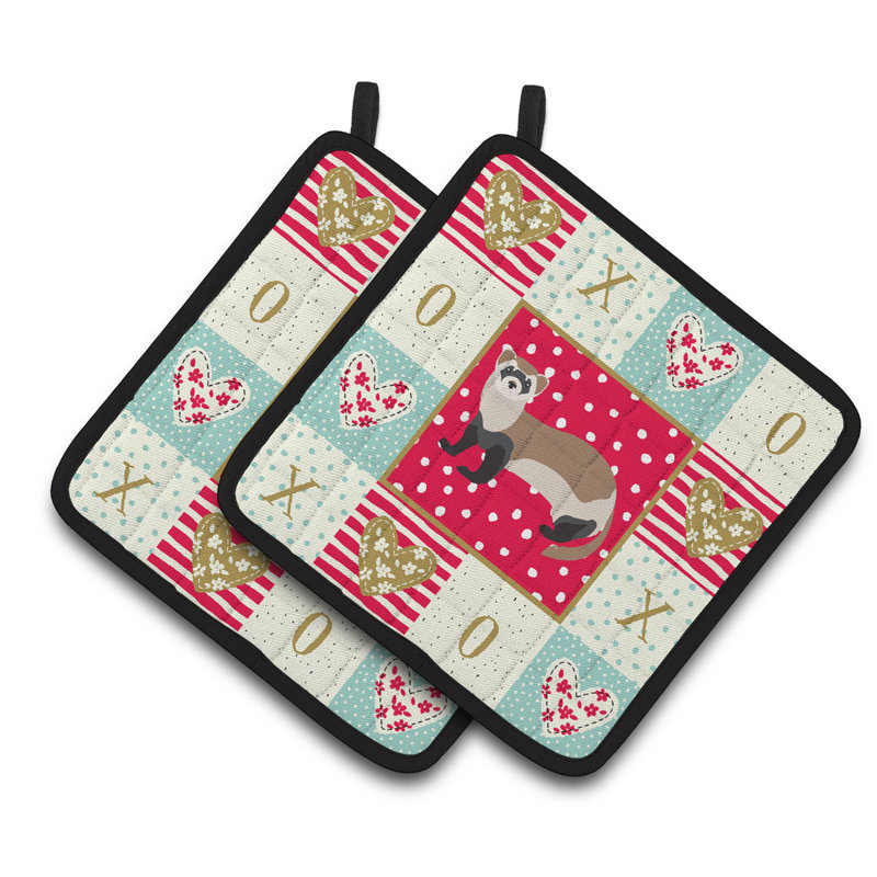 Ensemble de cuisinier poignée 2 pièces caroline trésors furet love