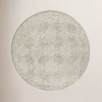 Hand-Tufted Wool Damask Rug