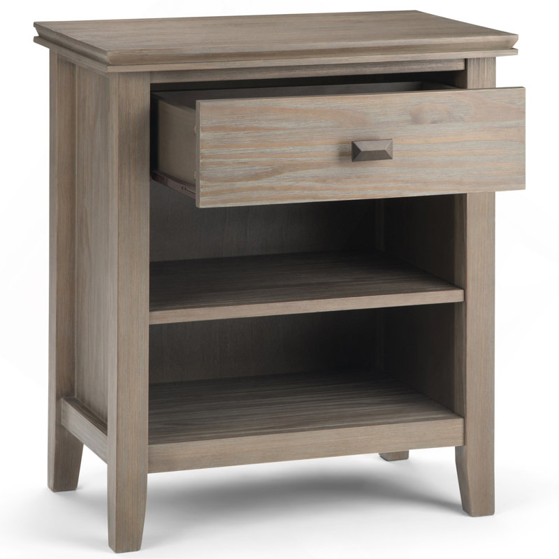 Artisan - Bedside Table - Distressed Grey, Light Brown