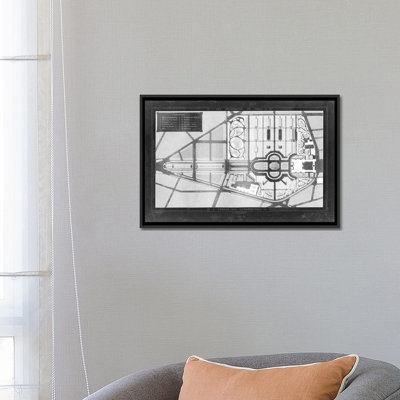 « french jardin blueprints ii », impression sur toile