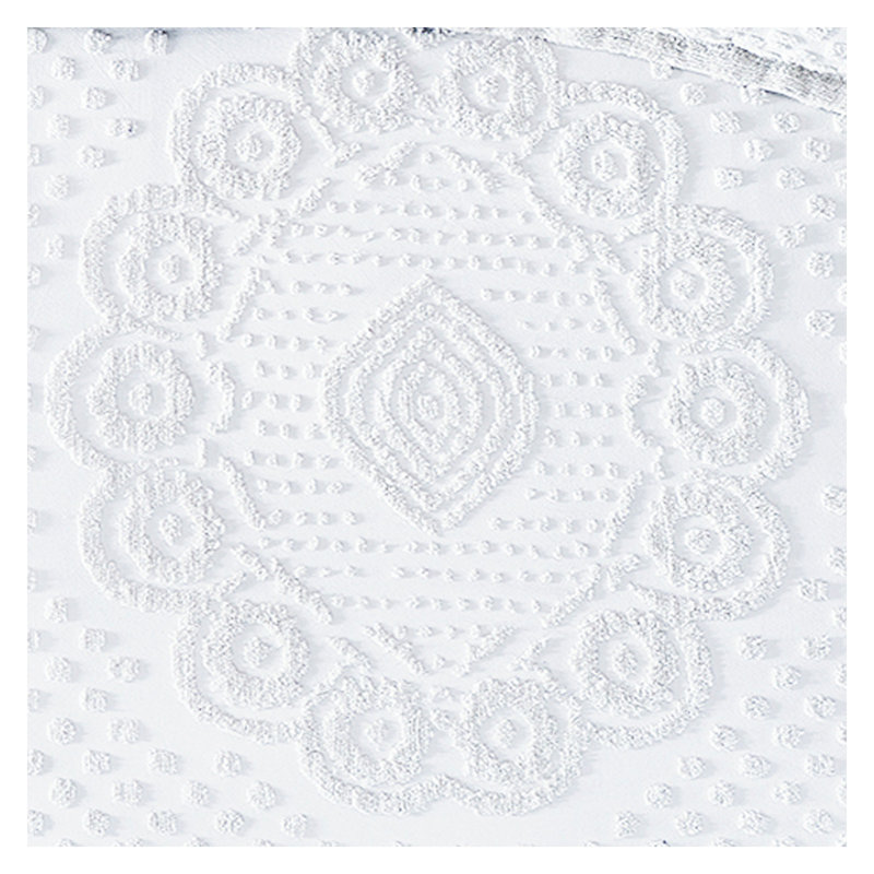 Heirloom Collection 100% Cotton Chenille King Bedspread Set, Traditional Medallion Coverlet with Matching Shams, OEKO-TEX Certified, Soft, Breathable, Machine Washable, All-Season, White