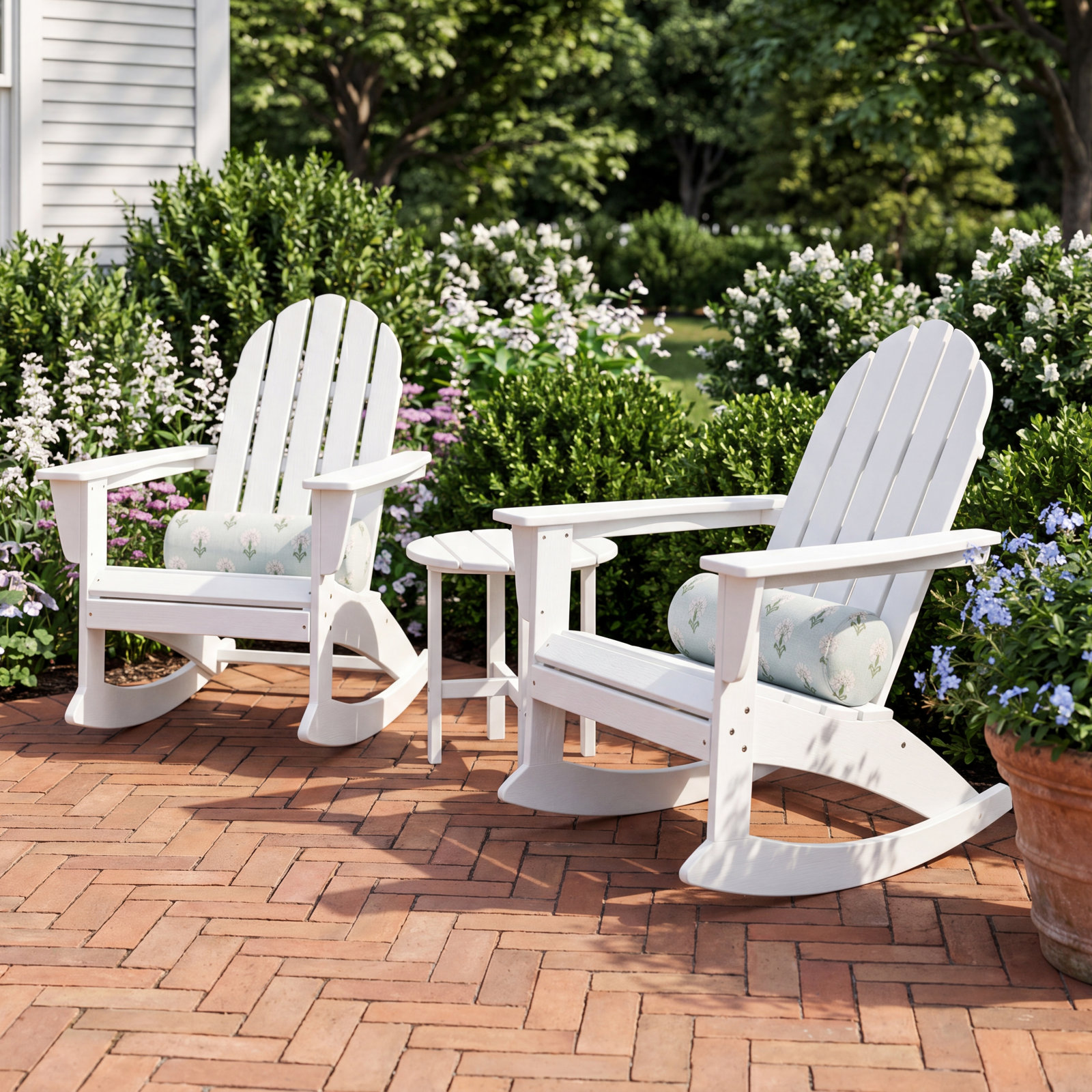 POLYWOOD® Vineyard Rocking Adirondack Chair, Slate Gray