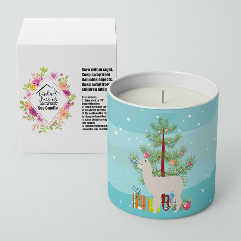 Pine / Christmas Tree Scented Jar Candle with Ceramic Holder