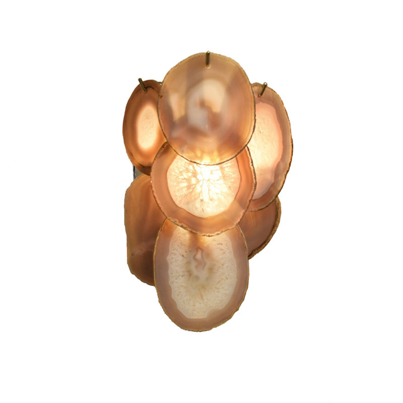 Camille 1 - Light Flush Mounted Sconce, Polisheded Nickel, Coffee