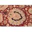 Tapis oriental crème et rouge en laine noué à la main 8 pi 2 po x 10 pi Padrick