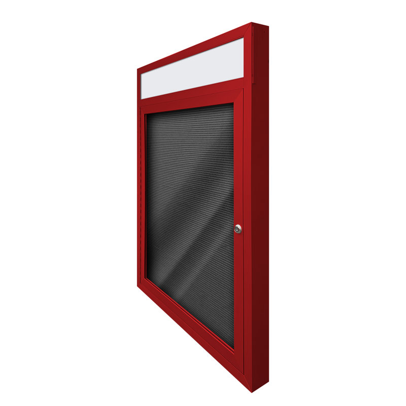 Carte à fixation murale délimitée directory cabinet, Rouge thermolaqué, Un, H 24 po x l 18 po