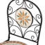 Ensemble de table bistro pliable 3 pièces brun clair et beige avec chaises H 35 "- JFH918A-394412960