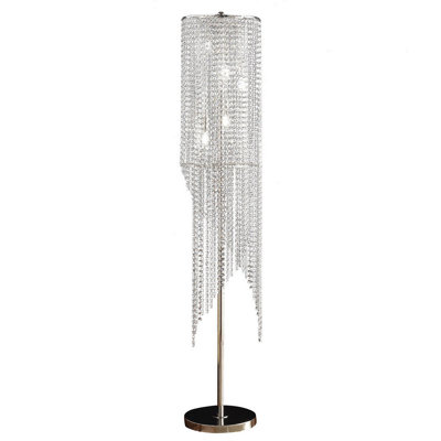 Lampe sur pied chromée 61,5 po Nouraish