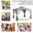 9.6' X 11.6' Patio Gazebo Outdoor Canopy Shelter With 2-Tier Roof And Netting, Steel Frame For Garden, Gray-128767037-128767040