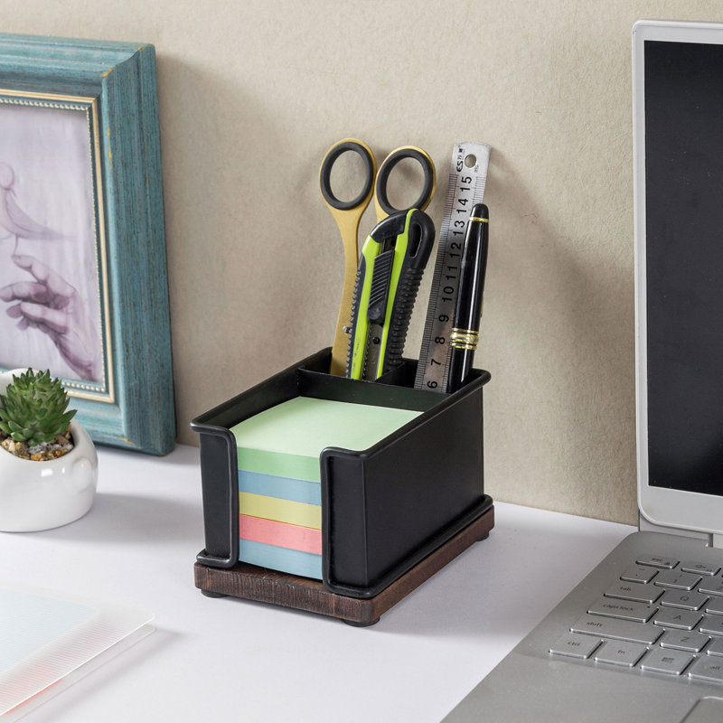 Metal/Wood Desk Organizer