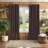 Solid Cotton Burlap Room Darkening Curtain Panel with Grommet Top for Living Room-20114214-20114212