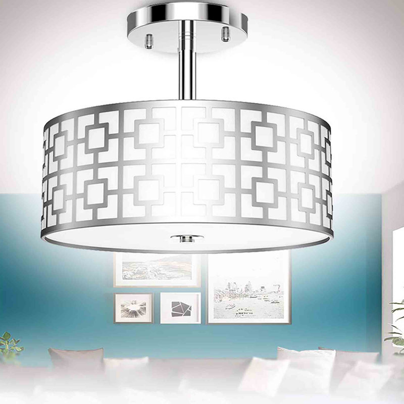 Bittany Semi Flush Mount, Silver