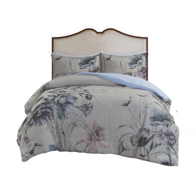 Cassandra 3 Piece Cotton Duvet Cover Set
