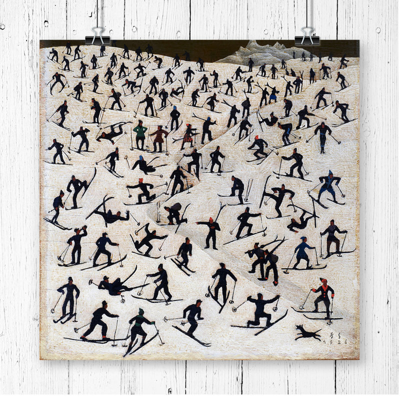 Franz Sedlacek Skiers - Wall Art, 60.96cm H x 60.96cm W x 0.1cm D
