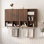 Armoire de salle de bain cannelée, armoire de rangement coulissante pour porte de grange - tablette de rangement réglable pour la salle de bain et la cuisine
