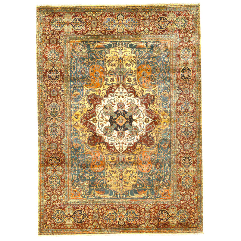 Tapis rouge noué à la main de haute qualité