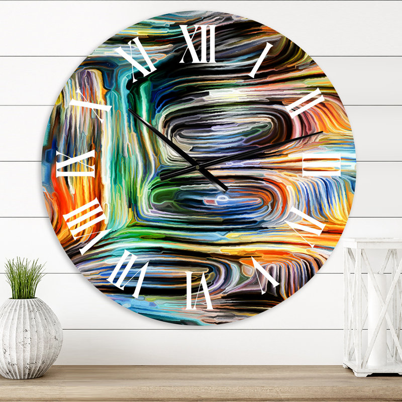 Color Fusion VII - Horloge murale moderne, Moyen