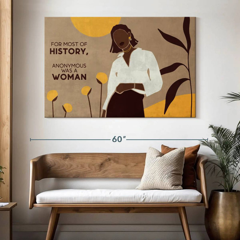 Black Woman Quote, 34" H x 51" W