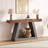 Farmhouse Console Table, 2-Tier Wooden Trapezium Sofa Table with Open Storage Shelf, Industrial Entryway Furniture for Entrance, Hallway, Living Room